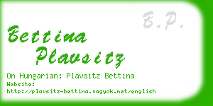 bettina plavsitz business card